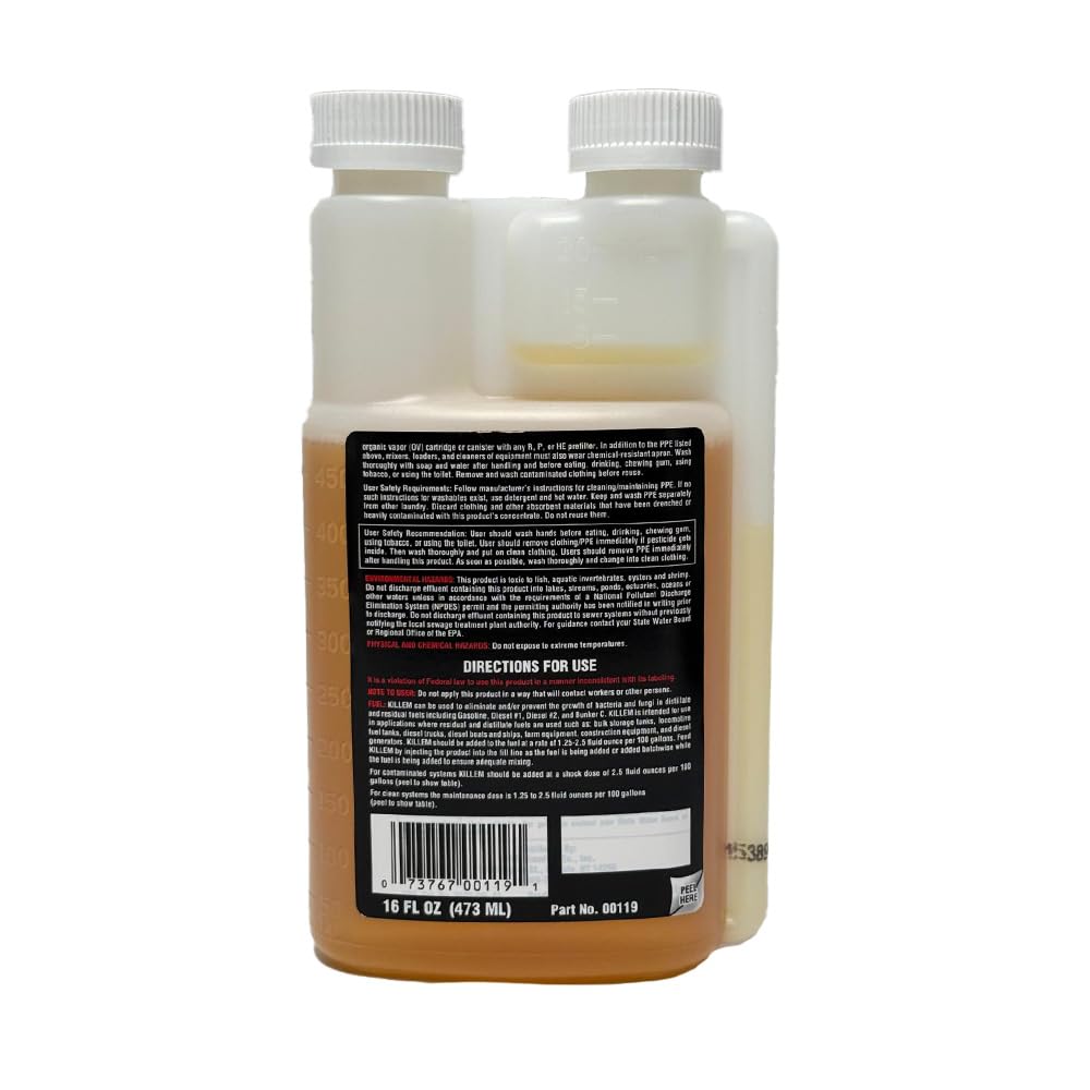 FPPF Killem 00119 Biocide, 16 oz. Bottle (Pack of 6)