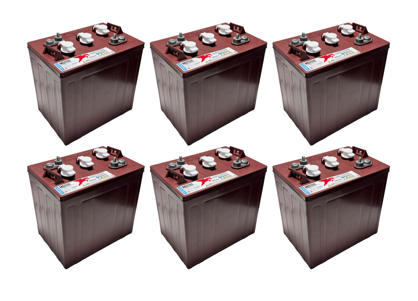 Trojan T-105 Plus 6V 225Ah Deep Cycle Flooded Battery – Pack of 6
