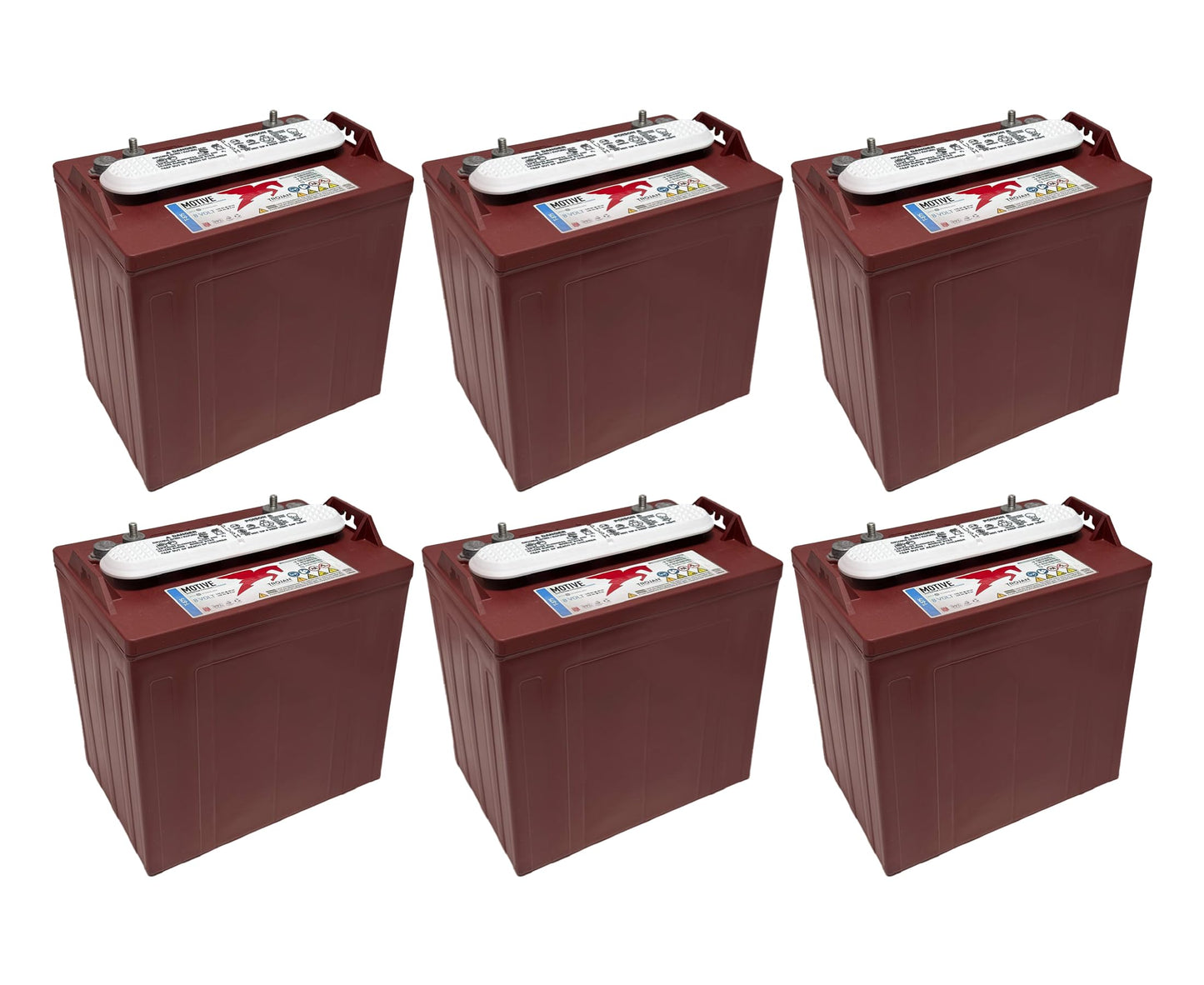 Trojan T-875 8V 170Ah Deep Cycle Lead Acid Battery – Set of 6