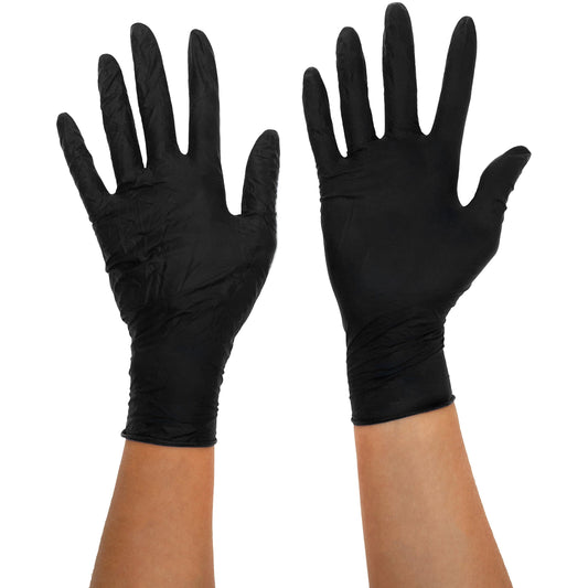 BLACK MAMBA Nitrile Workshop Maintenance Gloves - Black, Medium