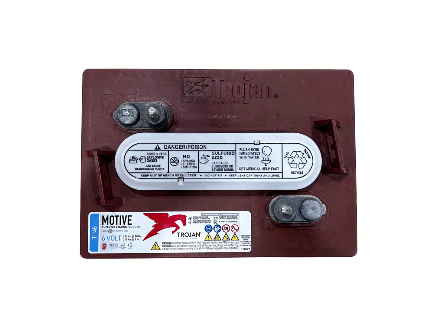 (8 Pack) T-145 6 Volt Deep Cycle 260Ah Golf Cart, Solar, Marine, RV, & Industrial Use GC2 Battery - Replaces T-605, T-105, T-125
