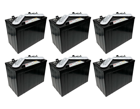 (Set of 6) Pacer P-1275 12V 145Ah Deep Cycle Golf Cart, Solar, Marine, RV, and Industrial Use Battery. Compatible with Trojan T-1275 | T1275