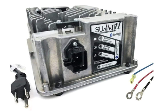 Lester Summit Series II Battery Charger 650W 36/48V, 5/16-in Ring Terminals with QD Lockout, 6 Ft