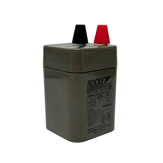 ROCKET RKT6-5S 6V 5Ah SLA AGM Battery - Spring Terminals