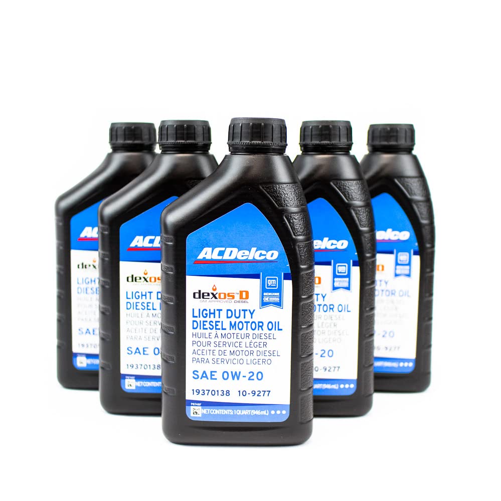 ACDelco DexosD 0w-20 Oil Change Kit 19370138, 10-9277 & ACDelco PF66, 55495105, 19391402 Oil Filter LM2 LZ0 For 3.0l Duramax Silverado Sierra 1500 Tahoe Yukon Suburban Escalade Diesel