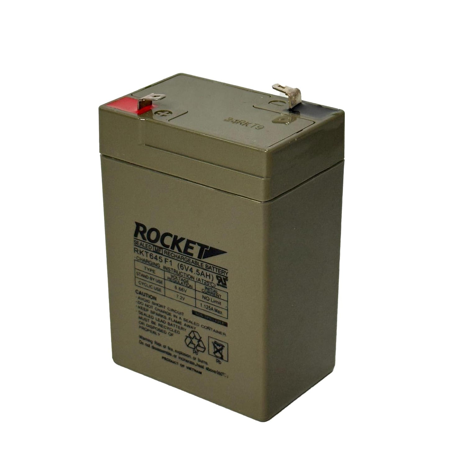 ROCKET RKT645 6V 4.5Ah SLA AGM Battery - F1 Terminal