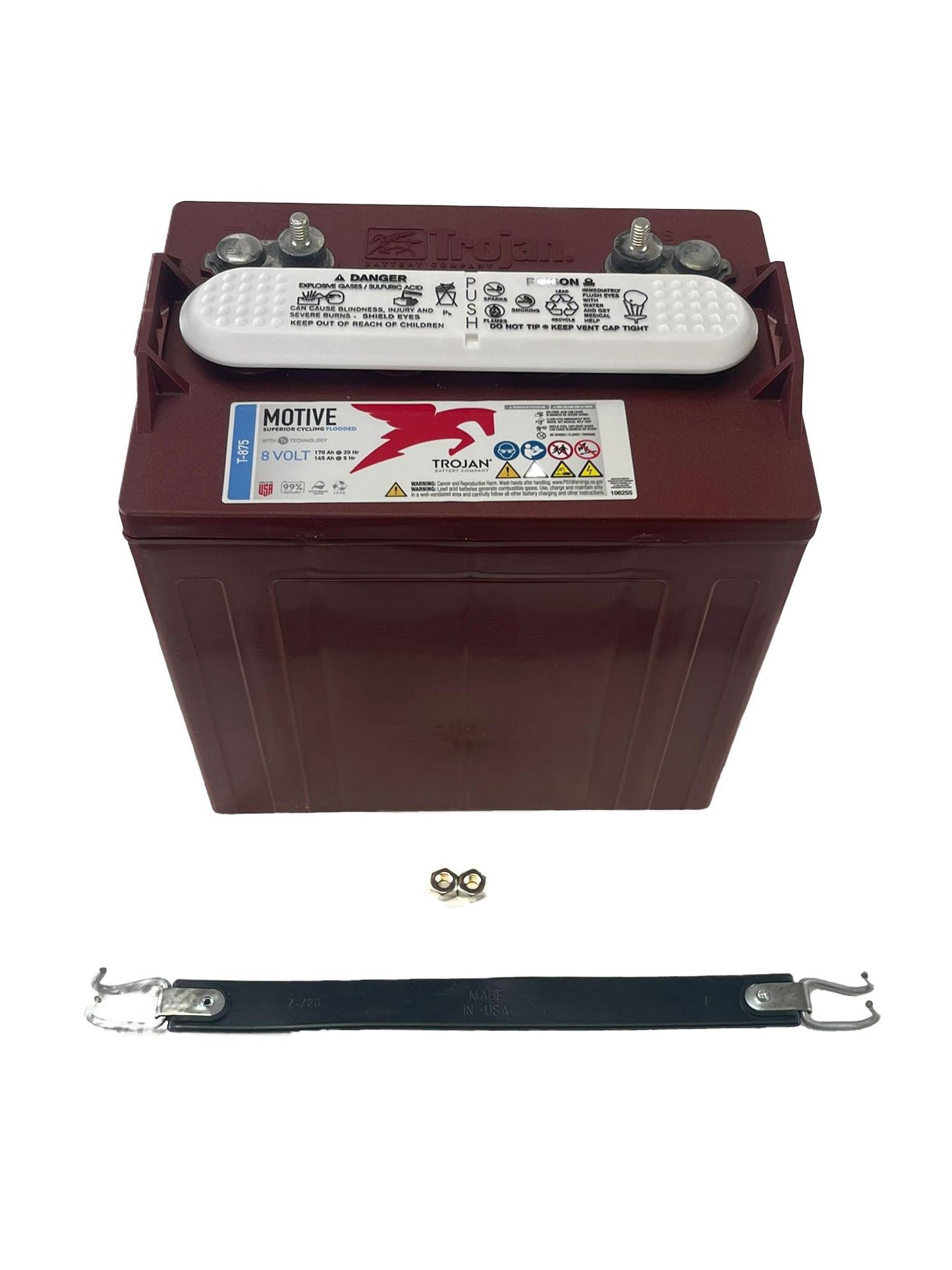 Trojan T-875 8V 170Ah Deep Cycle Lead Acid Battery – Set of 6