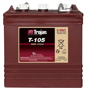 Lot of 12 Trojan T-105 6V Golf cart batteires