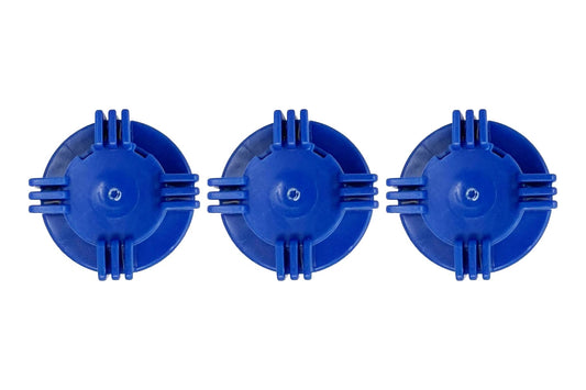 Stone River Golf Cart Battery Vent Cap - 1/4 Turn Bayonet Style (Color: Blue) Pack of 3