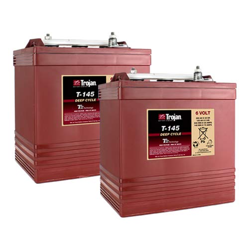 Trojan T-145 6V 260Ah Flooded Lead Acid GC2 Deep Cycle Battery x2