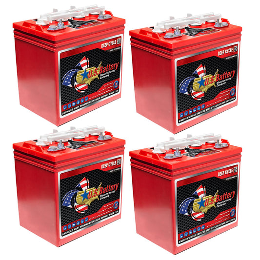 4x U.S. US8VGC-XC2 8V 170Ah Group Size GC8 Flooded Lead Acid Deep Cycle Batteries