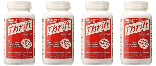 Thrift T-100 Alkaline Based 1-Pound Granular Drain Cleaner (4-(Pack))