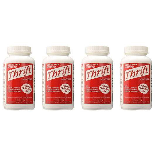 Thrift T-100 Alkaline Based 1-Pound Granular Drain Cleaner (4-(Pack))