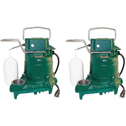 Zoeller M53 Mighty-mate Submersible Sump Pump, 1/3 Hp (2) Green
