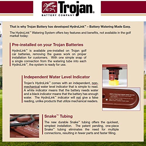 Ice Fire Trojan HydroLink Watering System for 36V EZ-Go TXT 6V Battery Kit