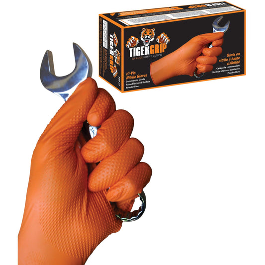 EPPCO Unisex-Adult Tigergrip Orange Nitrile Gloves