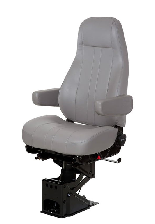 National Seating 50764.301 Truck Seat, HiPro 95 Air Suspension, Opal Gray Vinyl, Hi-Back, 15 in. Ratcheting Armrests