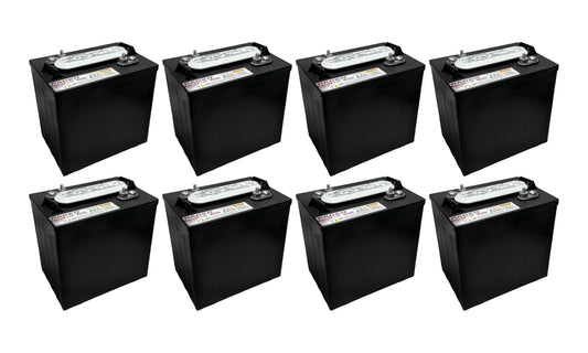 (Set of 8) Pacer P-105 6 Volt 220Ah Deep Cycle Battery - Compatible with T-105 T-605