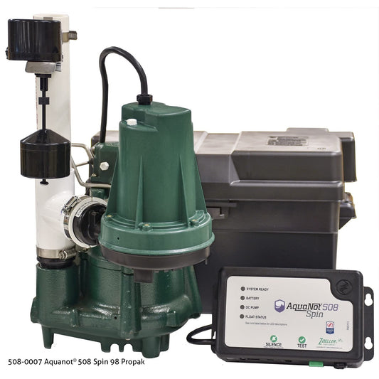 Zoeller Aquanot® 508-0007 12 Volt backup sump pump WITH M98 pump