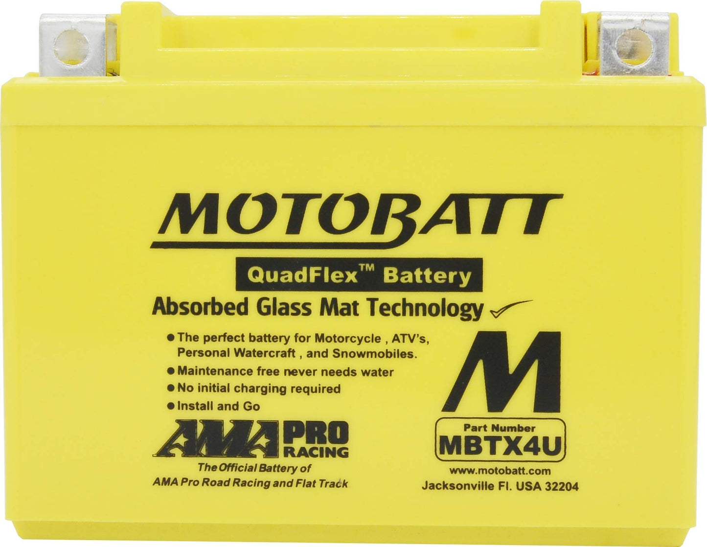 MotoBatt MBTX4U Replaces YTZ5S YTX4LBS YT4LBS YB4LA YB4LB