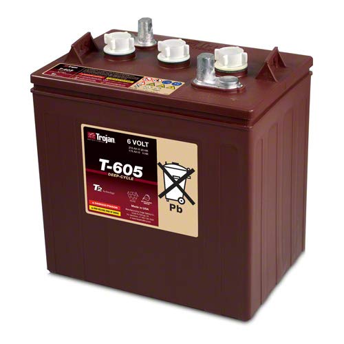 Trojan T-605 6V 210Ah Flooded Lead Acid GC2 Deep Cycle Battery x2