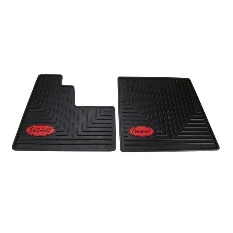 Peterbilt Ribbed Slush Series Rubber Front Floor Mat Set | Part # FMPBSLUSH-NG
