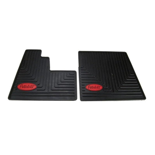 Peterbilt Ribbed Slush Series Rubber Front Floor Mat Set | Part # FMPBSLUSH-NG