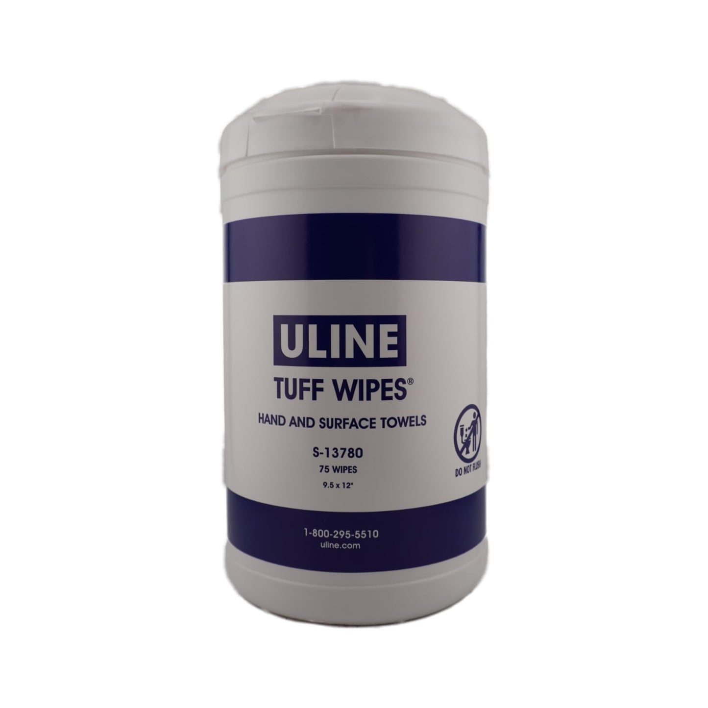 ULINE Tuff Wipes, 9.5" x 12" Citrus Hand and Surface Towls - 75 Count