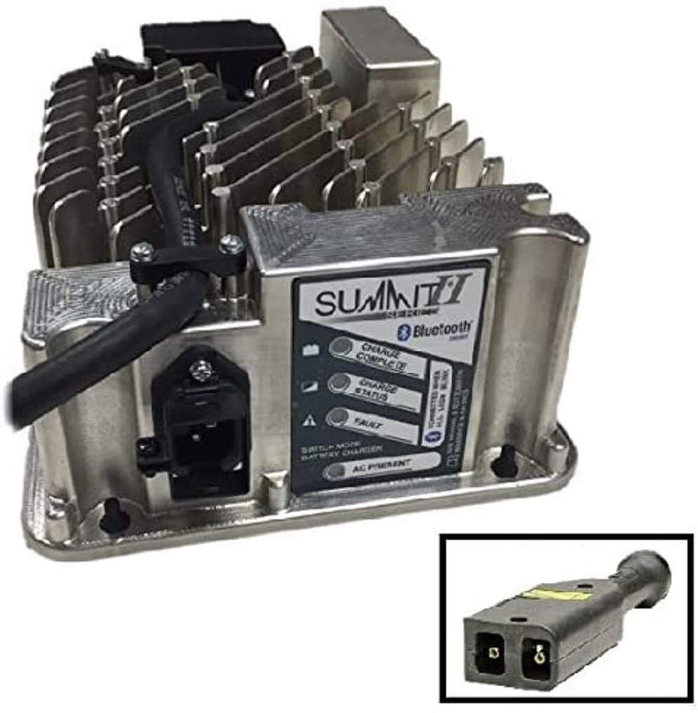 Lester Summit Series II Battery Charger 650W 36/48V with E-Z-GO TXT 36V PowerWise 2-Pin Plug with 8.5 Ft. DC Cord