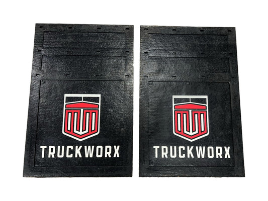 Truckworx TW36 Heavy-Duty Mud Flaps, 24 x 36 inches, 5/8 inch Thick, Black, Set of 2