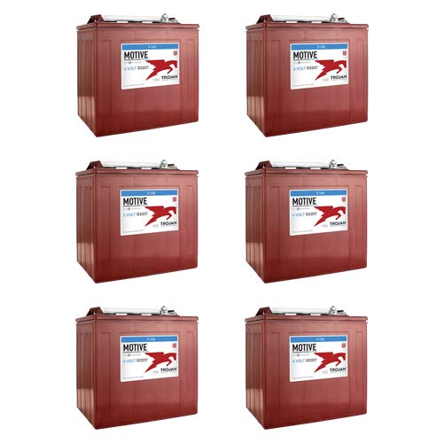 Trojan T-105 GC2 6V 225Ah Deep Cycle Flooded Lead Acid Battery x6