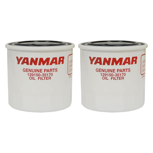 Yanmar 129150-35170 Lube Oil Filter, D80X80L (Pack of 2)