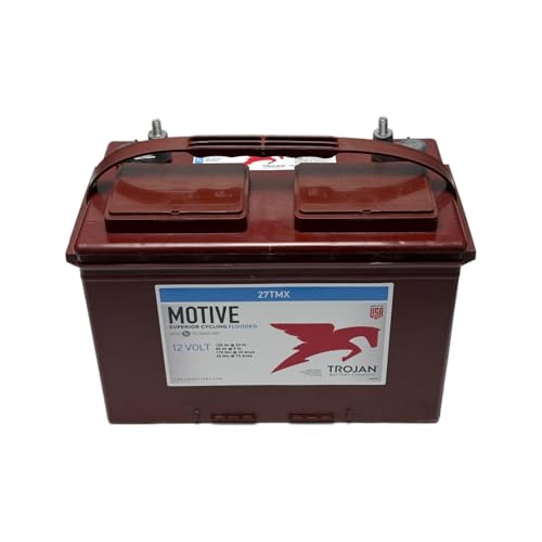 Trojan 27TMX 12V Flooded Lead Acid Battery, 105 Ah - Ideal for RVs, Marine, and Floor Cleaning Machines