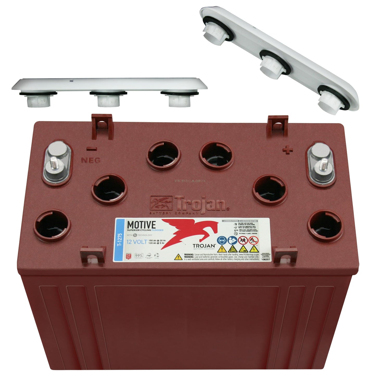 Trojan T1275 12 Volt, 150 AH Deep Cycle Battery - 6 Pack