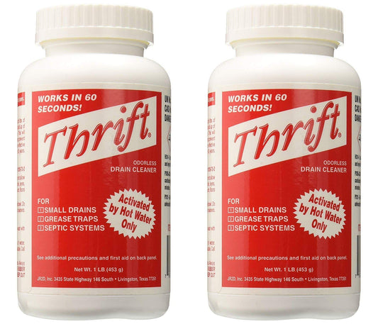 Thrift T-100 Alkaline Based 1-Pound Granular Drain Cleaner (2-(Pack))
