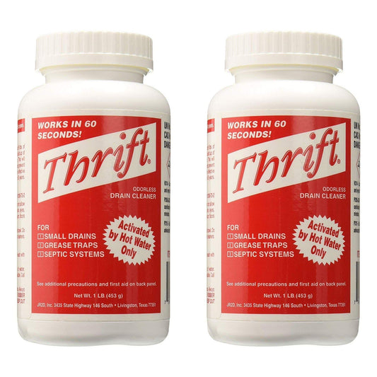 Thrift T-100 Alkaline Based 1-Pound Granular Drain Cleaner (2-(Pack))