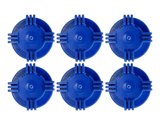 Stone River Golf Cart Battery Vent Cap - 1/4 Turn Bayonet Style (Color: Blue) Pack of 6