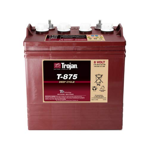 Trojan T875 8 Volt, 170 AH GC8 Deep Cycle Battery - 2 Pack