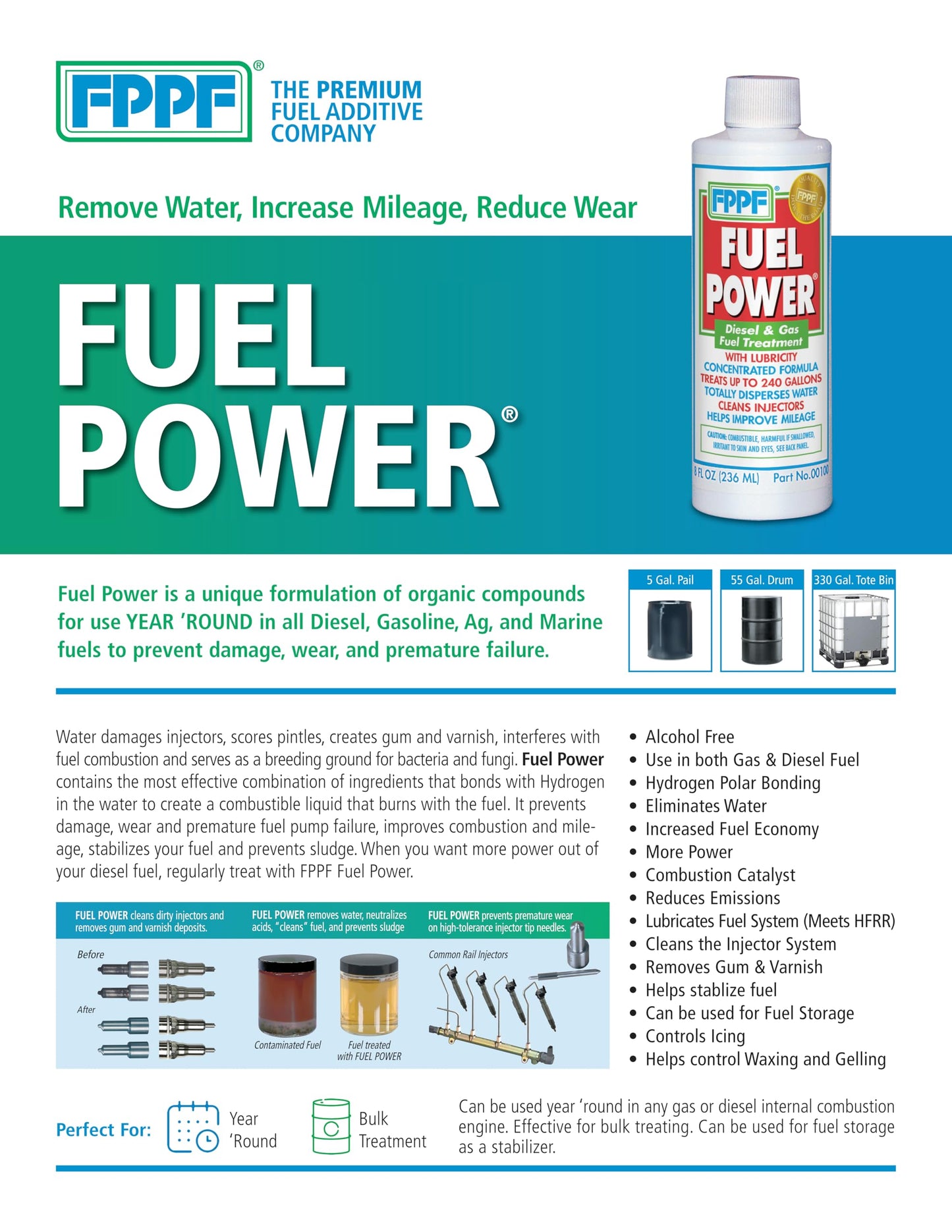 24 FPPF Fuel Power Diesel Fuel Treatment #90100