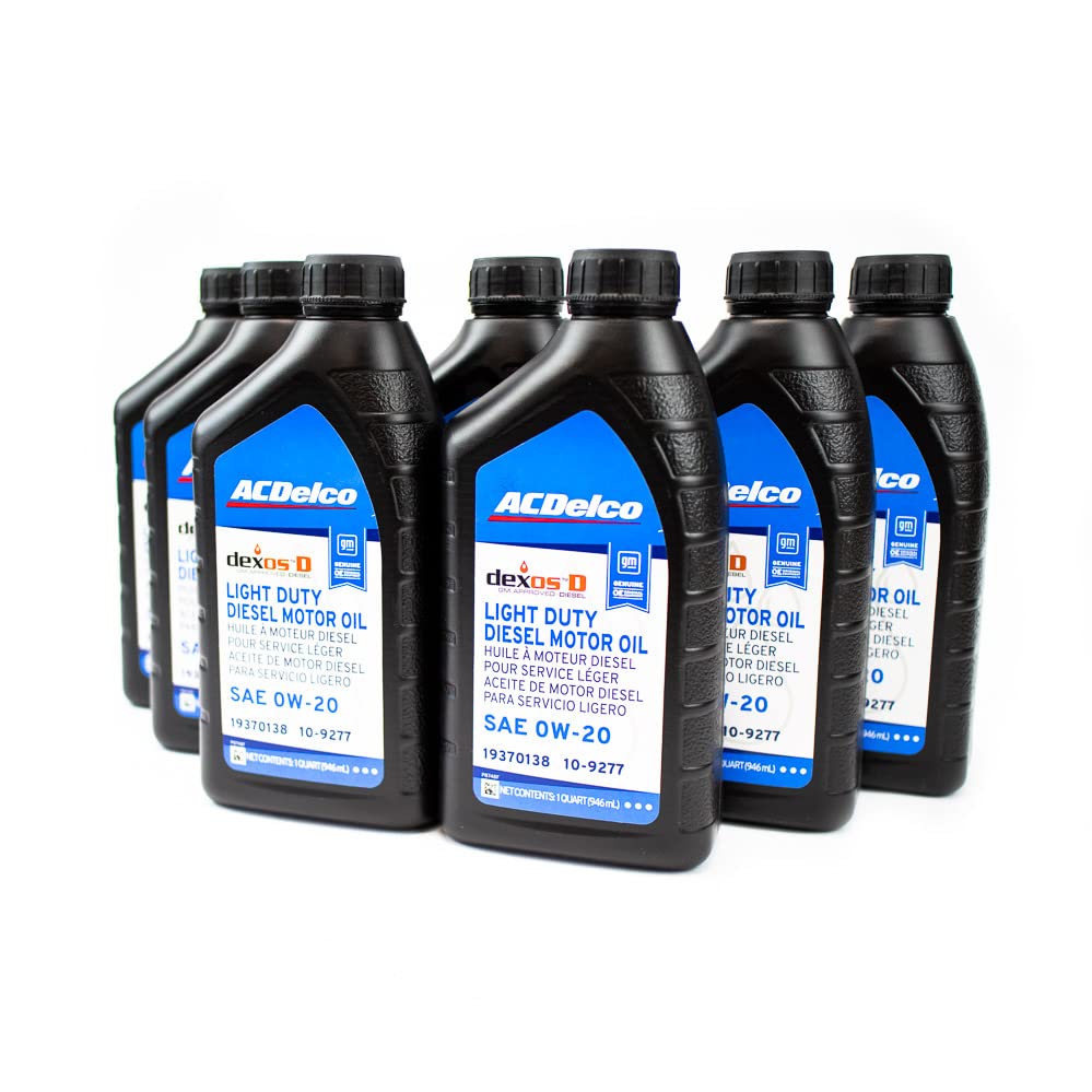 ACDelco DexosD 0w-20 Oil Change Kit 19370138, 10-9277 & ACDelco PF66, 55495105, 19391402 Oil Filter LM2 LZ0 For 3.0l Duramax Silverado Sierra 1500 Tahoe Yukon Suburban Escalade Diesel