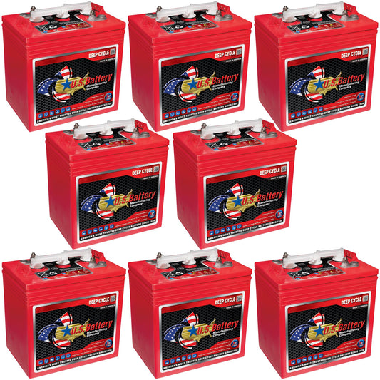 US Battery US125CS T-125 6V 240Ah Flooded Lead Acid GC2 Deep Cycle Battery x 8