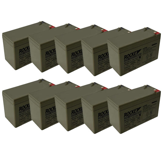 ROCKET RKT1270 12V 7Ah (Case of 10) Sealed Lead Acid (SLA) Rechargeable Battery – F1 Terminal – AGM, Maintenance-Free, Backup Power for UPS, Alarm, and Security Systems