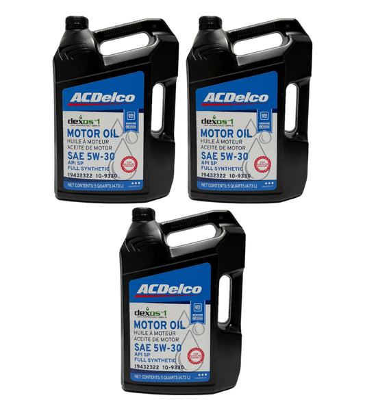 ACDelco GM Original Equipment 10-9330 (19432322) dexos™1 GEN 3 Full Synthetic 5W-30 Motor Oil - 5 qt Jug (Case of 3)