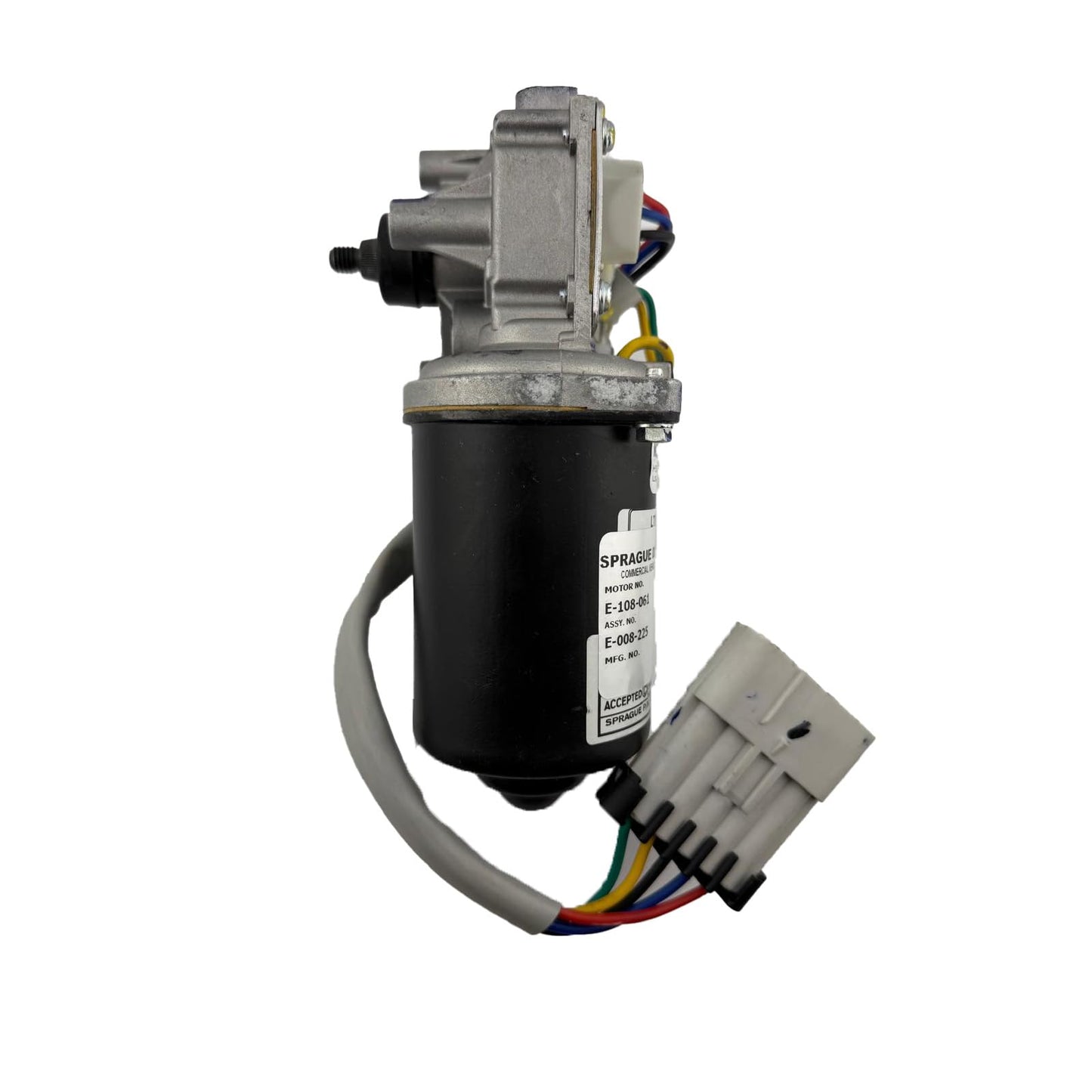 Sprague Devices E‑008‑225 Heavy‑Duty Windshield Wiper Motor – 36 Nm Stall Torque, Thermal Protection, EMI Suppression – Fits Volvo VN Series