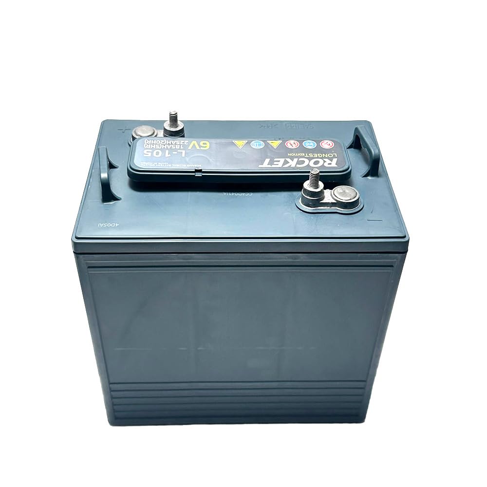 Rocket L-105 225Ah 6V Golf Cart Battery - Replaces Trojan T-105 (Set of 2)