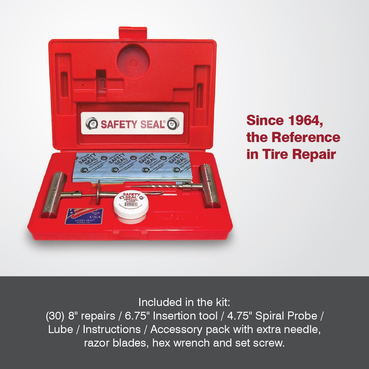 Safety Seal Truck Deluxe Tire Repair Kit 30-8"(20CM) Repairs