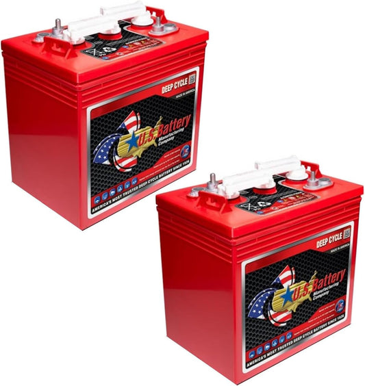 (Set of 2) US Battery US2200XC2 6 Volt 232 Ah Deep Cycle Battery, Group Size GC2 ~ Replaces T-105 T105