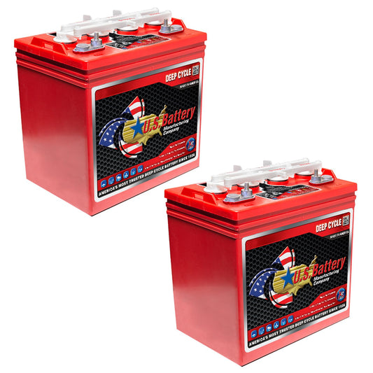 2x US8VGC-XC2 8V 170Ah Group Size GC8 Flooded Deep Cycle Batteries For RVs, Boats