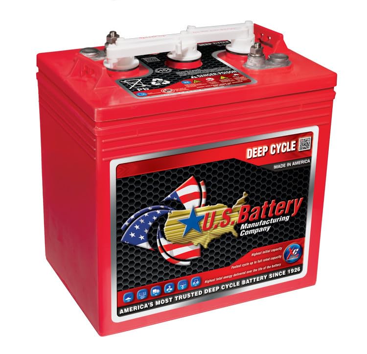 (Set of 2) US Battery US2200XC2 6 Volt 232 Ah Deep Cycle Battery, Group Size GC2 ~ Replaces T-105 T105