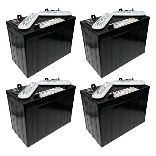 Set of 4 | Pacer P-1275 12V 145Ah Deep Cycle Golf Cart, Solar, Marine, RV, and Industrial Use Battery. Compatible with Trojan T-1275 | T1275